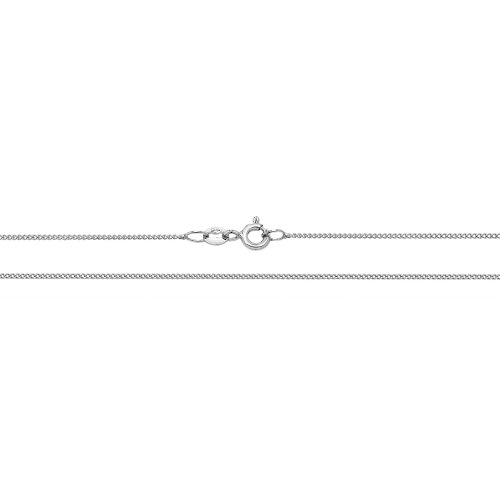 9ct White Gold Close Curb Chain 
