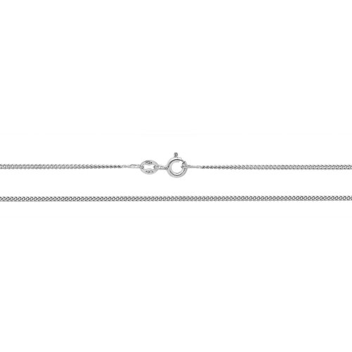 9ct White Gold Close Curb Chain 