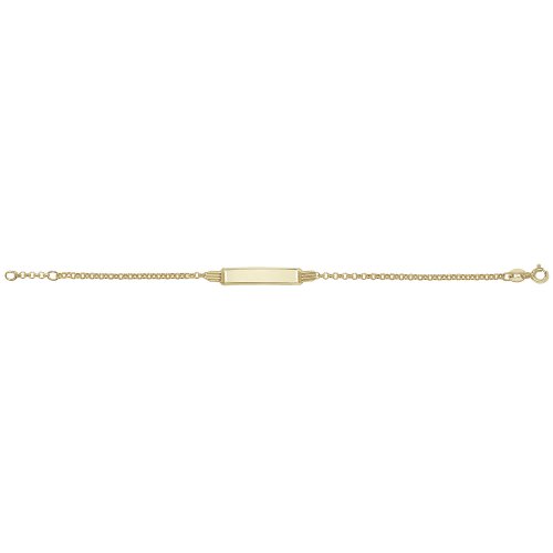 9ct Gold Babies' Rectagular Id Plate Bracelet 