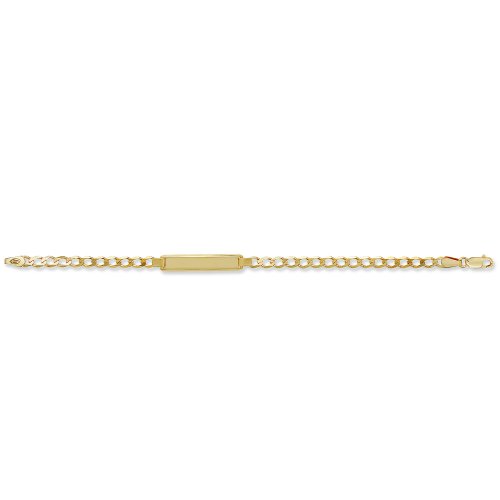 9ct Gold Babies' Rectangular Id Plate Bracelet 