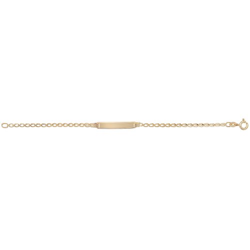 9ct Gold Babies' Rectangular Id Plate Bracelet 