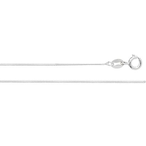 Silver Flat Curb Chain G1324: 16 inches