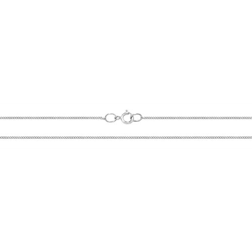 9ct White Gold Close Curb Chain 