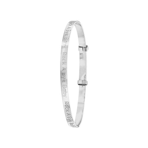 Silver Babies' Rock A Bye Baby Expandable Bangle 