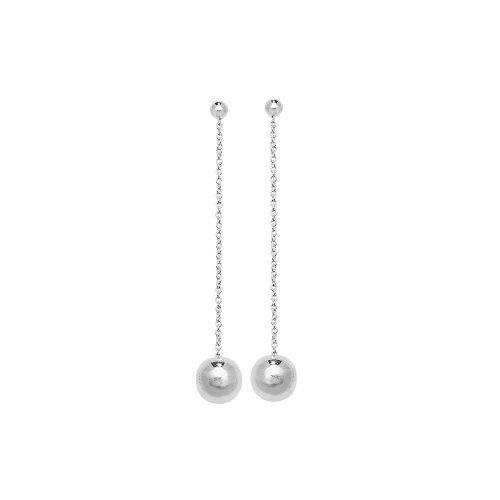 Silver Bead And Chain Drops 
