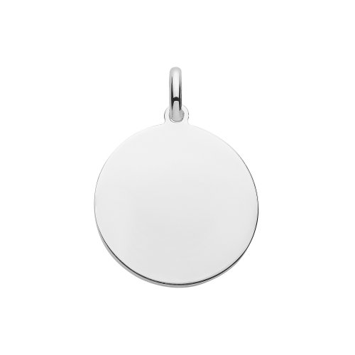 Silver Round Tag Pendant 