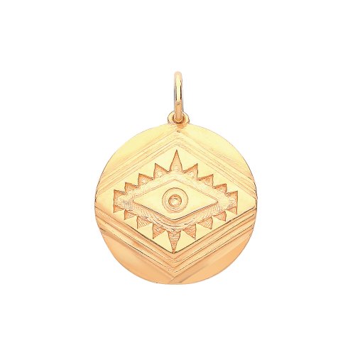 Silver Gold Plated Evil Eye Pendant 