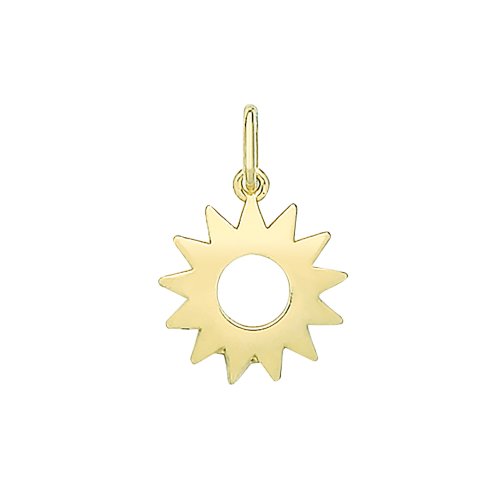 Silver Gold Plated Sun Pendant 