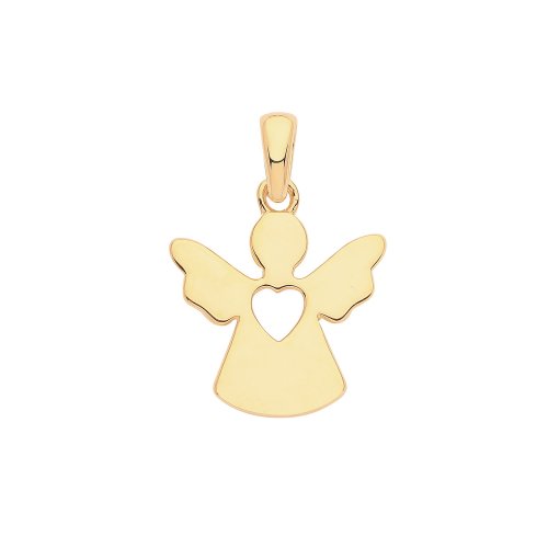 Silver Yellow Gold Plated Angle Pendant 