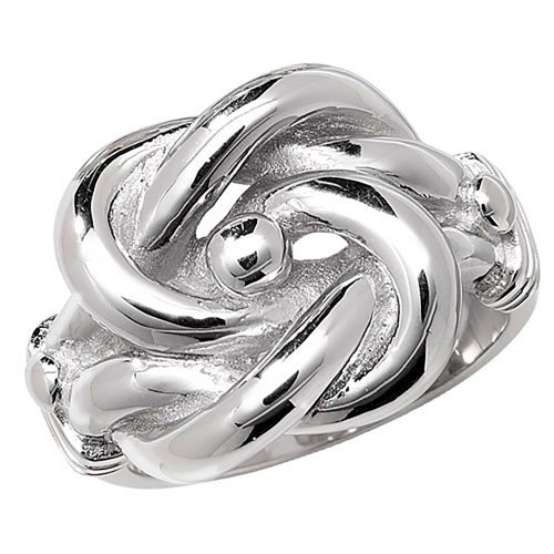 Silver Gents' Plain Knot Ring 