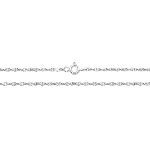 9ct White Gold Singarope Chain 