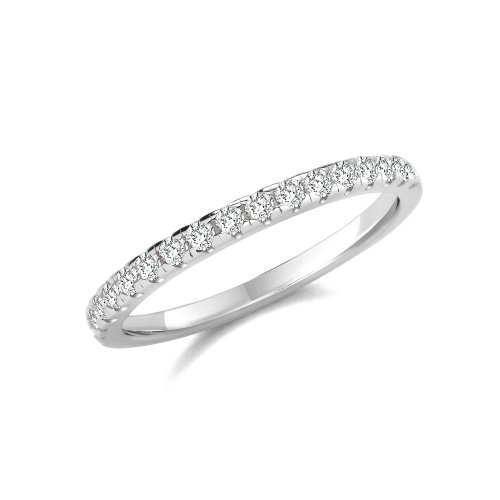 Silver Rhouium Plated Eternity Ring 