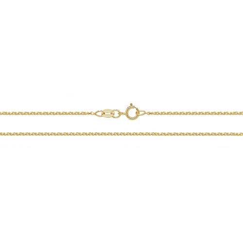 9ct Gold Diamond Cut Single Link Wheat Chain 