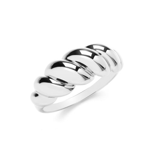 Silver Gold Plated Plated Dome Ring 