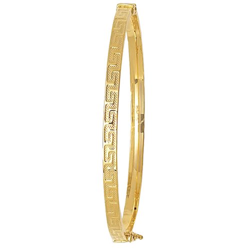 9ct Gold Greek Key Style Bangle 