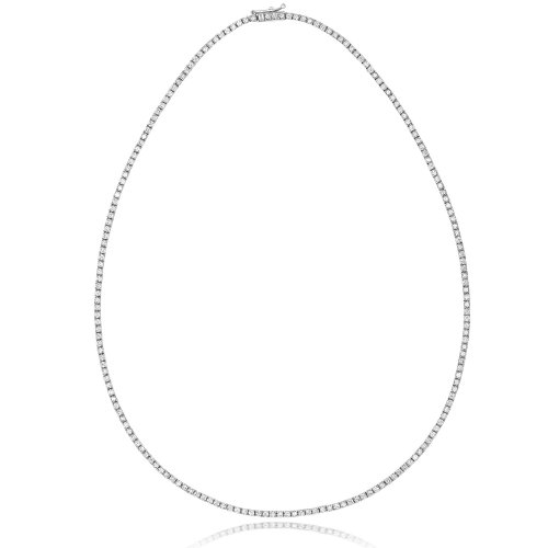 Diamond Necklace In 18ct White Gold 