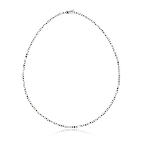 Diamond Necklace In 18ct White Gold 
