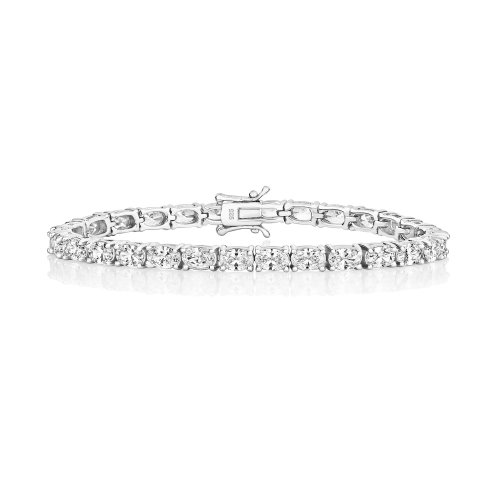 Oval Cut Stone End Set Claw Bracelet 