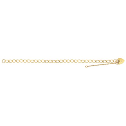 9ct Gold Heart Charm Bracelet 