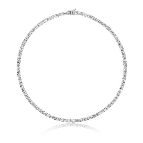 Asscher Cut Claw Set Line Necklet LNG0001