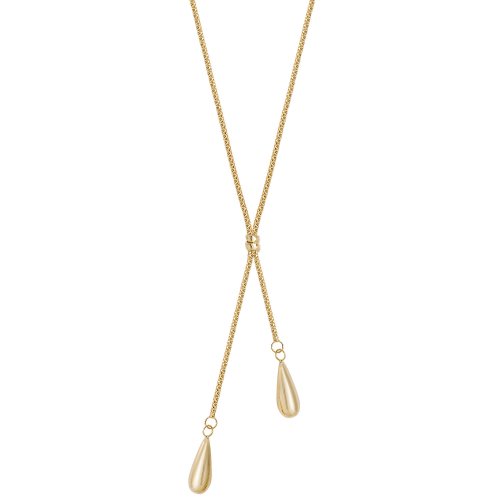 9ct Gold Double Teardrop Necklet 