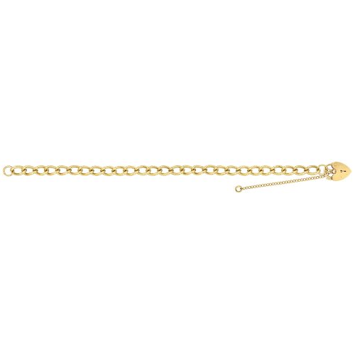 9ct Gold Heart Charm Bracelet 