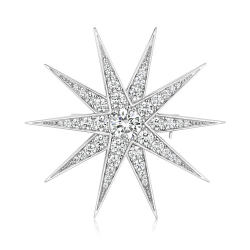 Round Stones Grian Set Star Brooch LHG0009