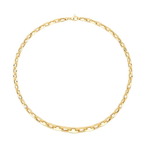 9ct Gold Oval Linked Fancy Necklet 