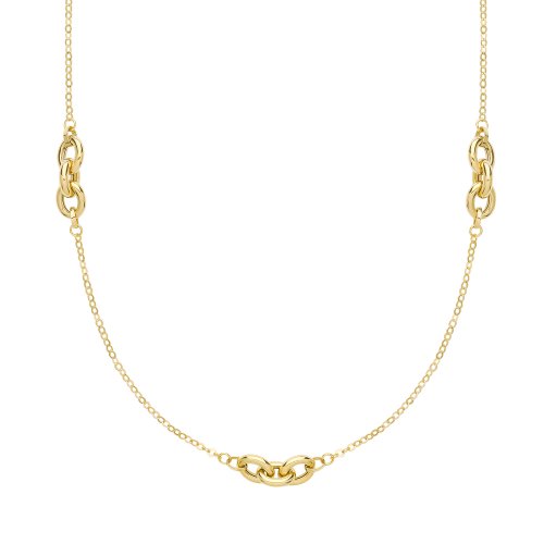 9ct Gold Triple Interlocking Circle Necklet 