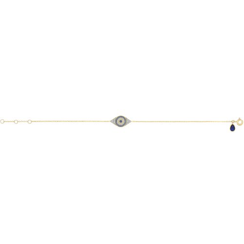 9ct Gold Evil Eye Bracelet 
