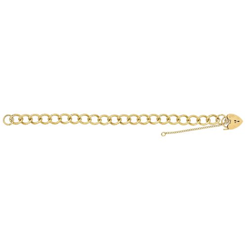 9ct Gold Heart Charm Bracelet 