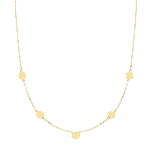 9ct Gold Disc Necklet 