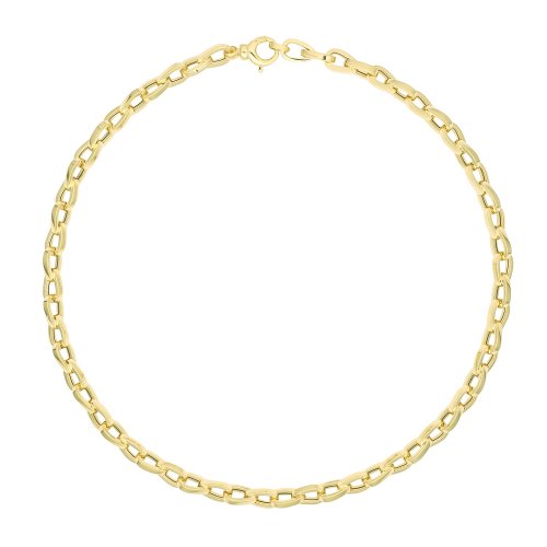9ct Gold Pear Shape Linked Fancy Necklet 