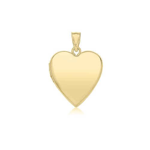 9ct Yel Gold Plain Heart Locket 