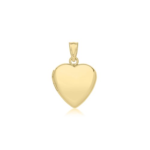 9ct Yel Gold Plain Heart Locket 