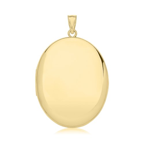 9ct Yel Gold Plain Oval Locket 