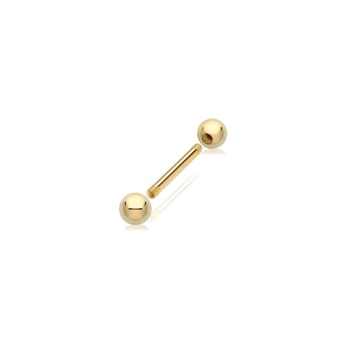 9ct Gold Bar Piercing BP100-
