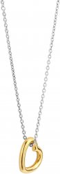 Silver and Gold Plated Heart Necklace 34022SY
