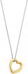 Silver and Gold Plated Heart Necklace 34022SY