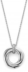 TI SENTO Silver Twisted Circle Necklace 3972ZI